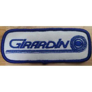"Girardin Embroidered Patch Blue White Vintage Logo Badge Iron-On Sew On Collect